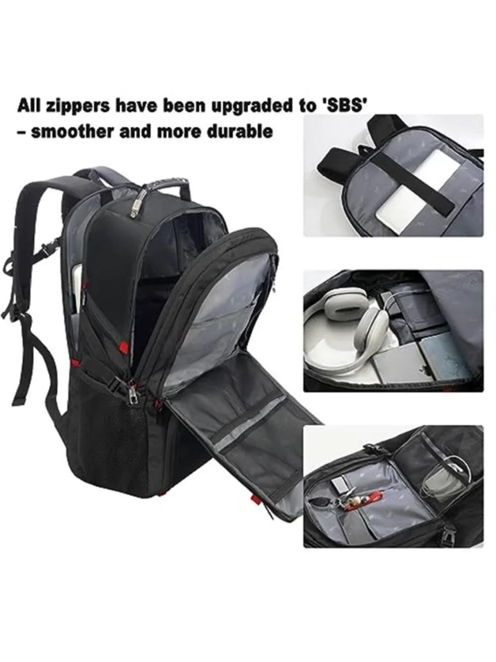45L Travel Laptop Backpack Shoe Compartment Carry On USB Business Bag